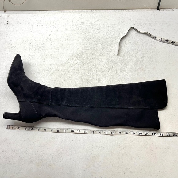 Stuart Weitzman 5050 Suede Pointy Toe Heel Boots - Picture 12 of 12